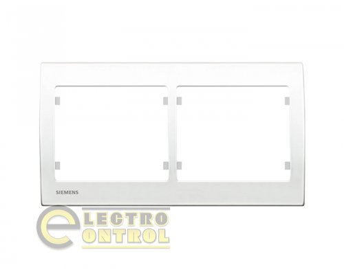 Рамка SIEMENS S18002 двухместная IRIS белоснежная