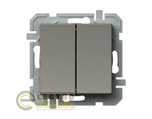 Выключатель 2-клавишный 250V/10A ТЕМ SQ50TIXO-U LOGIQ титан