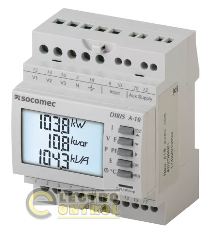 Аналізатор мережі Socomec 48250400 DIRIS A-10 LCD вхід 1/5A aux.110-277VAC/50-500VAC кл.0,5 DIN Аналізатор мережі Socomec 48250400 DIRIS A-10 LCD вхід 1/5A aux.110-277VAC/50-500VAC кл.0,5 DIN