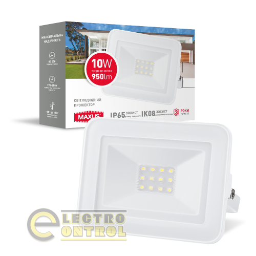 Світлодіодний прожектор MAXUS 1-MFL-02-1050 FL-02 10W 5000K