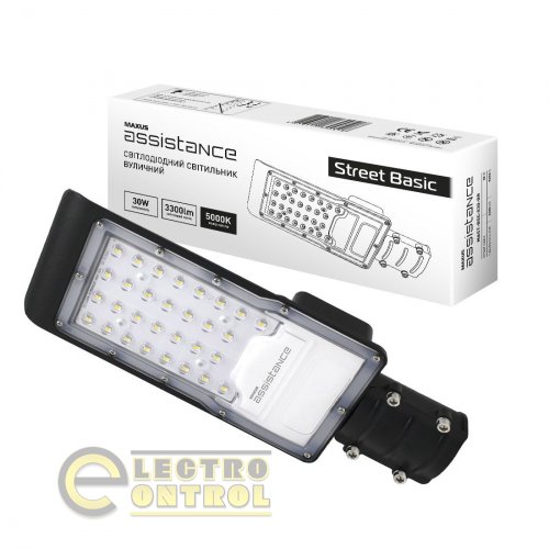 Світильник вуличний MAXUS MAST-BSC-030-GR assistance Street Basic 30W 850 GR