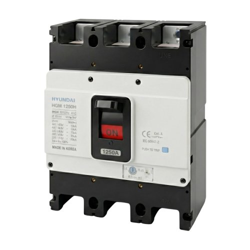 Автоматический выключатель MCCB Hyundai HGM1250S3PESBS0000C01250A HGM 3P 1250A Icu-70kA (0.6–1.0) x In