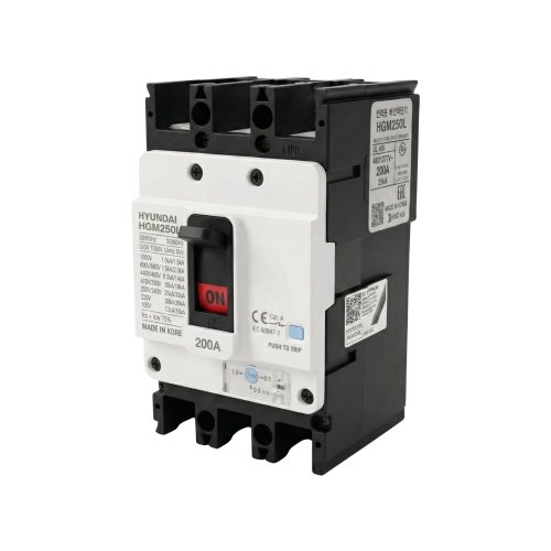 Автоматический выключатель MCCB Hyundai HGM250S3PT4S0000C00200F HGM 3P 200A Icu-26kA (0.8–1.0) x In