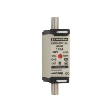 Предохранитель ножевой Mersen J201189 NH000 100A 500V gG Предохранитель ножевой Mersen J201189 NH000 100A 500V gG