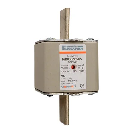 Запобіжник Mersen Q320588 Protistor NH3 550A aR 690VAC Запобіжник Mersen Q320588 Protistor NH3 550A aR 690VAC