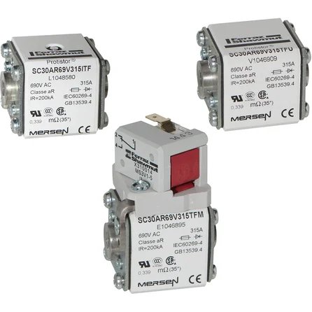 Запобіжник Mersen J1046899 Protistor SC30AR69V160TF розмір 30 aR 690В 160А 200kA