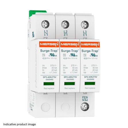 Обмежувач перенапруги Mersen 83020134 STPT2-40K275V-3P тип 2 3P 40кА 230/400V AC