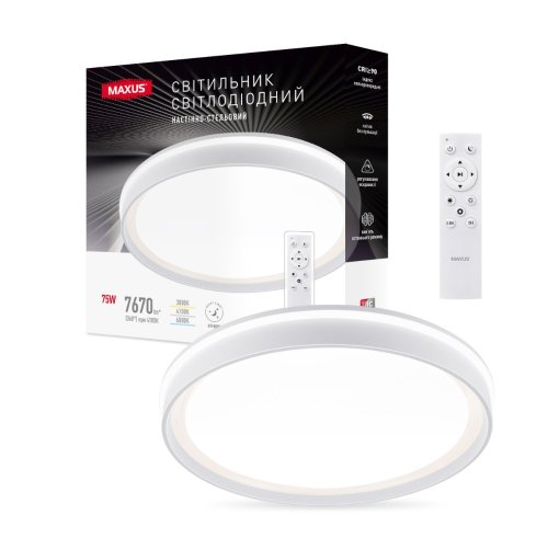 Светильник светодиодный настенно-потолочный MAXUS 1-MFCL-75R-Line Functional Ceiling light 75W 3CCT Remote Line (с пультом дистанционного управления)