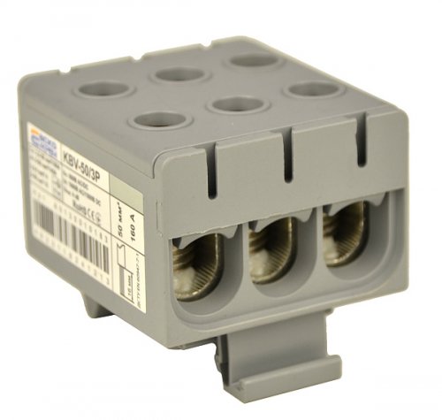 Клема вводу силова Аско-Укрем A0130010183 50/3Р (160 А) сіра серії KBV