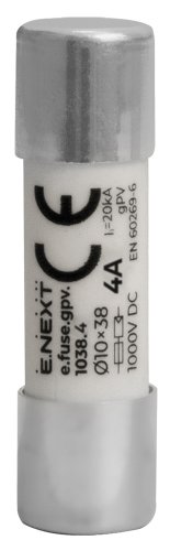 Запобіжник плавкий Enext i0610112 e.fuse.gpv.1038.4 10x38 gPV 4A 1000V DC 20kA