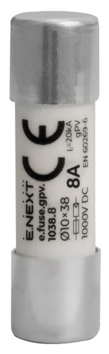 Запобіжник плавкий Enext i0610114 e.fuse.gpv.1038.8 10x38 gPV 8A 1000V DC 20kA