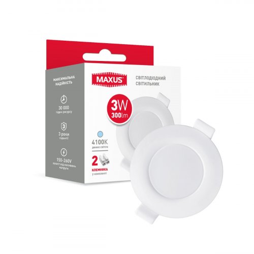 Точковий світильник MAXUS 1-SDL-011-01 3W яскраве світло