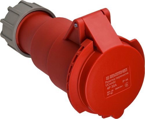 Розетка Аско-Укрем A0080010124 переносна серії UСombi 4P 32A IP44