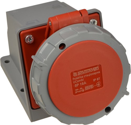 Розетка Аско-Укрем A0080010154 стационарная серии UСombi 5P 16A IP67