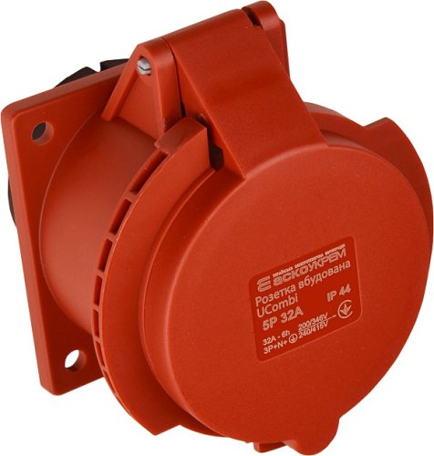 Розетка Аско-Укрем A0080010163 вбудована серії UCombi 5P 32A IP44