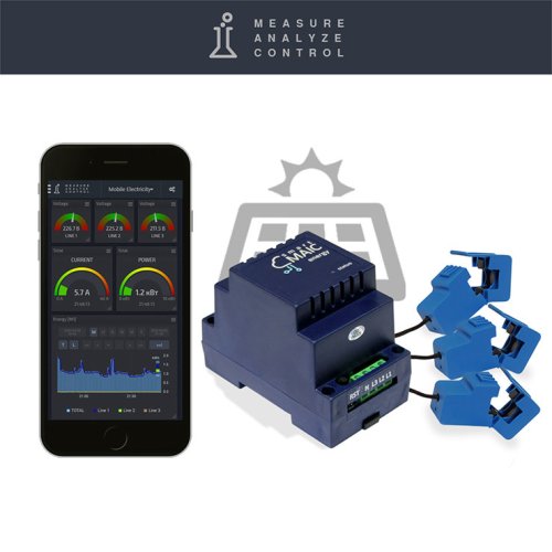 Розумний лічильник електроенергії c WiFi Smart-MAIC D103-22, трифазний, розширена версія, защіпка