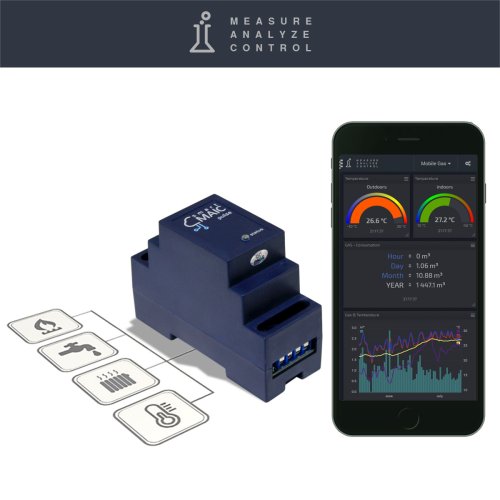 Умный счетчик импульсов с WiFi Smart-MAIC D105-10 вода, газ, температура, давление