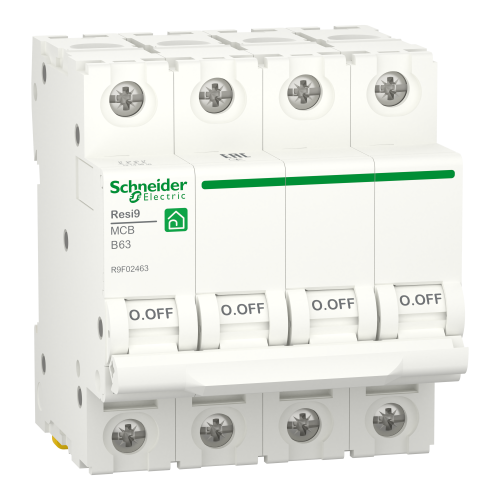 Автоматический выключатель Schneider-Electric R9F02463 RESI9 63А 4P В 6кА