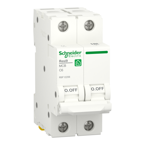 Автоматичний вимикач Schneider-Electric R9F12206 RESI9 6А 2P С 6кА