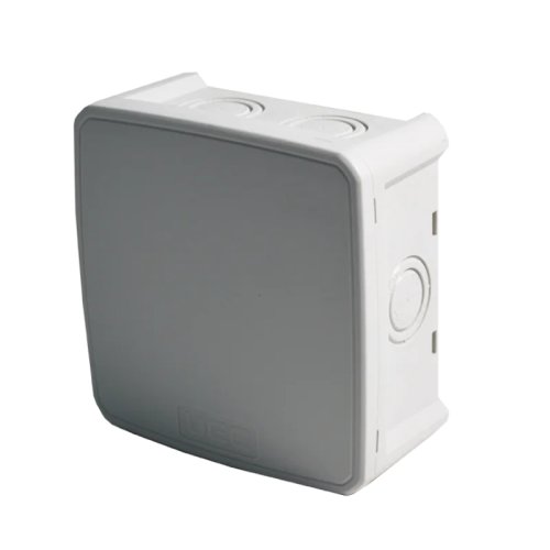 Монтажная коробка UEC JB-100-100-050-F-IP66-GR для открытой установки без отверстий 100х100х50мм IP66 со скобами серая