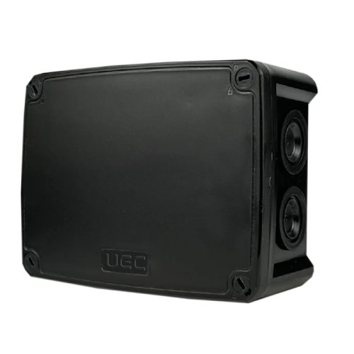 Коробка монтажна UEC JB-146-105-065-GF-IP66-BL для відкритого встановлення146х105х65мм IP66 із скобами чорна