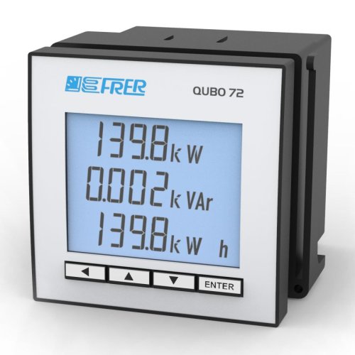 Анализатор сети FRER QUBO H Q72P3H005MCQ2O, RS485 Modbus RTU, 400V, 1-5A, импульсный выход