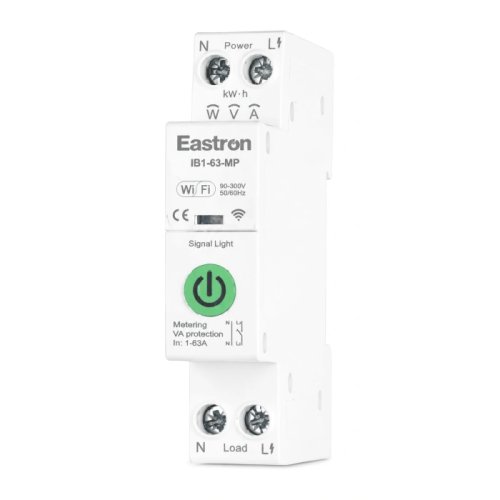 Умный автоматический выключатель с Wi-Fi Eastron IB1-63MP 1P+N 63A (со счетчиком электроэнергии и защитой)