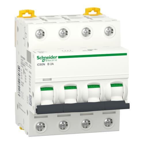 Автоматический выключатель Schneider-Electric A9F73402 iC60N 4P 2A B Автоматический выключатель Schneider-Electric A9F73402 iC60N 4P 2A B