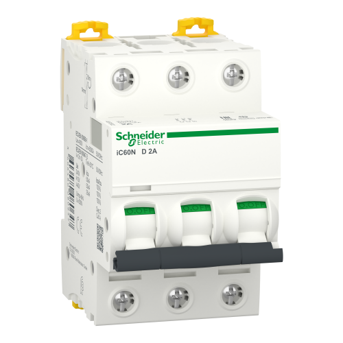Автоматический выключатель Schneider-Electric A9F75302 iC60N 3P 2A D Автоматический выключатель Schneider-Electric A9F75302 iC60N 3P 2A D