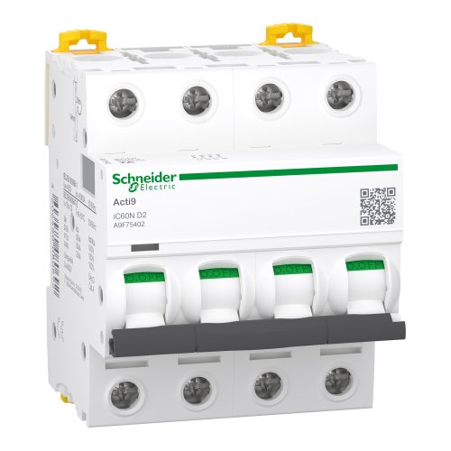 Автоматический выключатель Schneider-Electric A9F75402 iC60N 4P 2A D Автоматический выключатель Schneider-Electric A9F75402 iC60N 4P 2A D