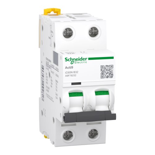 Автоматический выключатель Schneider-Electric A9F78232 iC60N 2P 32A B Автоматический выключатель Schneider-Electric A9F78232 iC60N 2P 32A B