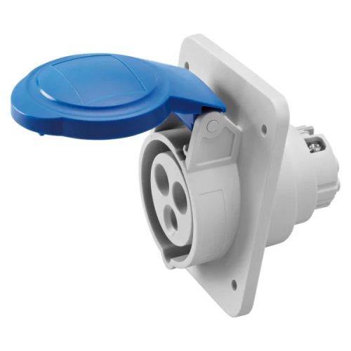 Розетка вбудована Gewiss GW62205H 10° IEC 309 HP IP44 2P+E 16A 230V 6H