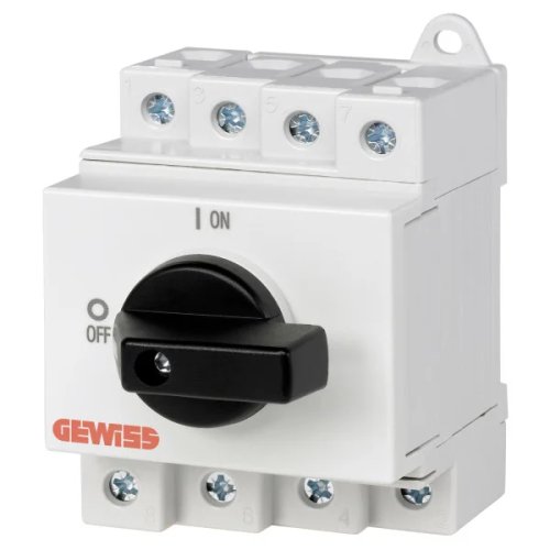 Вимикач-роз'єднувач Gewiss GW96186 поворотний 2Р 25А 600V DC