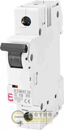 Автоматический выключатель ETI ETIMAT 10 1p C 10А DC 2137714