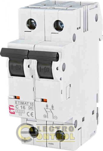 Автоматический выключатель ETIMAT 10 DC 2p C 16A (6 kA) 2138716