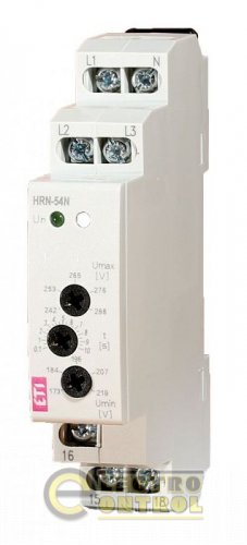 Реле контроля напряжения и послед. фаз HRN-54N 3x400/230AC (3F, 1x8A_AC1) с нейтралью 2471412