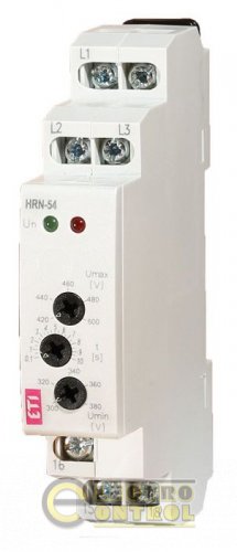 Реле контроля напряжения и послед. фаз HRN-54 3x400AC (3F, 1x8A_AC1) без нейтрали 2471416