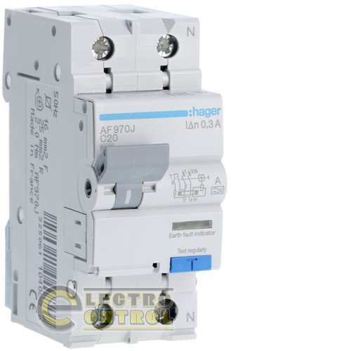 Дифференциальный автомат 1 + N, 20A, 300 mA, С, 6 КА, A, 2м
