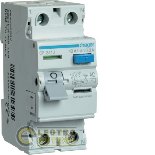CF241J Hager УЗО (Дифреле) 40А 2P 300mA Тип АС