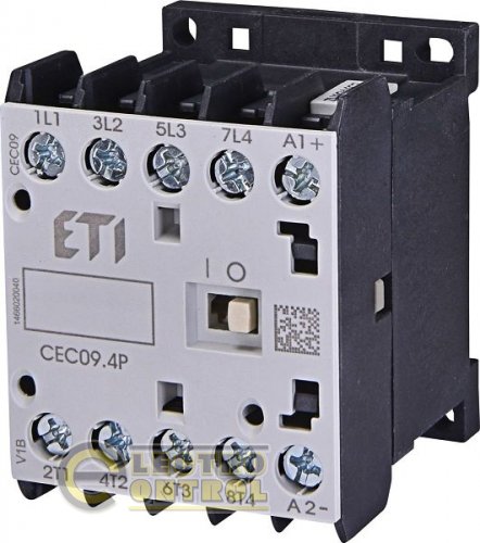 Контактор миниатюрный CEC 09.4P 230V АС (9A; 4kW; AC3) 4р (4 н.о.) 4641201 Контактор миниатюрный CEC 09.4P 230V АС (9A; 4kW; AC3) 4р (4 н.о.) 4641201