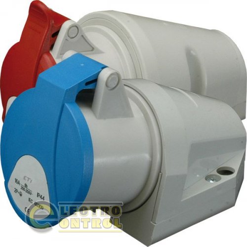 Розетка настінна EZ-1653 IP44 (16A, 400V, 3P+N+PE) 4482036