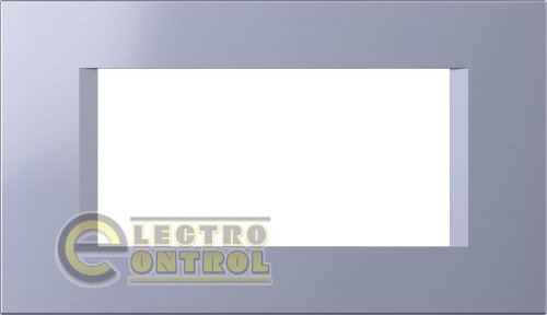 Рамка 4М TEM MODUL Line синя металева