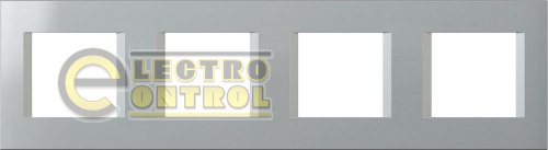 Рамка 4х2М TEM MODUL Line серебро
