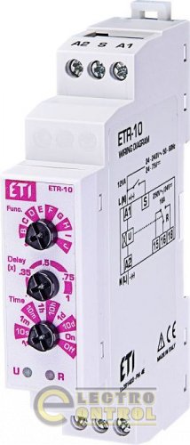 Многофункциональное реле времени ETR-10 24-240V AC/24-75V DC (1x16A_AC1) 2472200