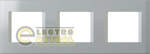 Рамка 3х2М TEM MODUL Line серебро