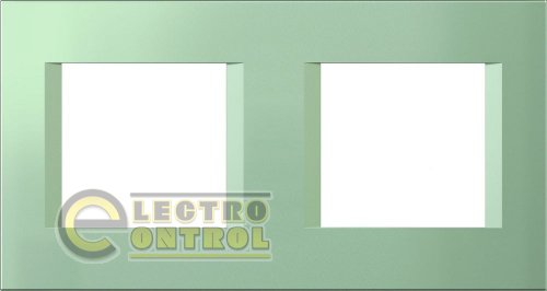 Рамка 2х2М TEM MODUL Line зеленая металлическая