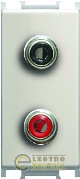 Розетка AUDIO 2xRCA 1M слоновая кость ТЕМ MODUL