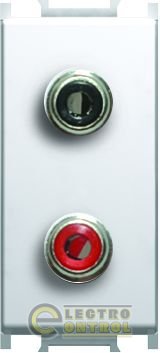 Розетка AUDIO 2xRCA 1M белая ТЕМ MODUL
