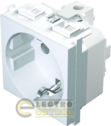 Розетка 16A, 2P+E білий ТЕМ MODUL