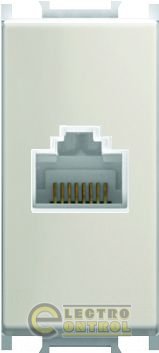 Розетка компьютерная RJ45 8/8 CAT5e слоновая кость ТЕМ MODUL